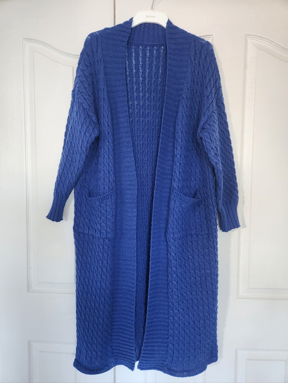 SHEIN Blue Light Knit Long Maxi Cardigan Size 0XL